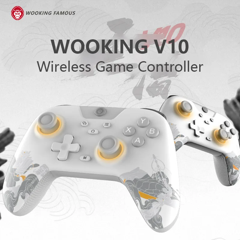 V10 Wireless Gamepad Three-Mode Controller 1000Hz Wired Bluetooth Dual Hall Linear Trigger Support NINTENDO SWITCH Android iOS