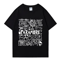 Rock band Paramore Doodle Art Tour Vintage Album  2024 T-shirts Men Women vintage short sleeve t-shirt Unisex Pure otton Tops