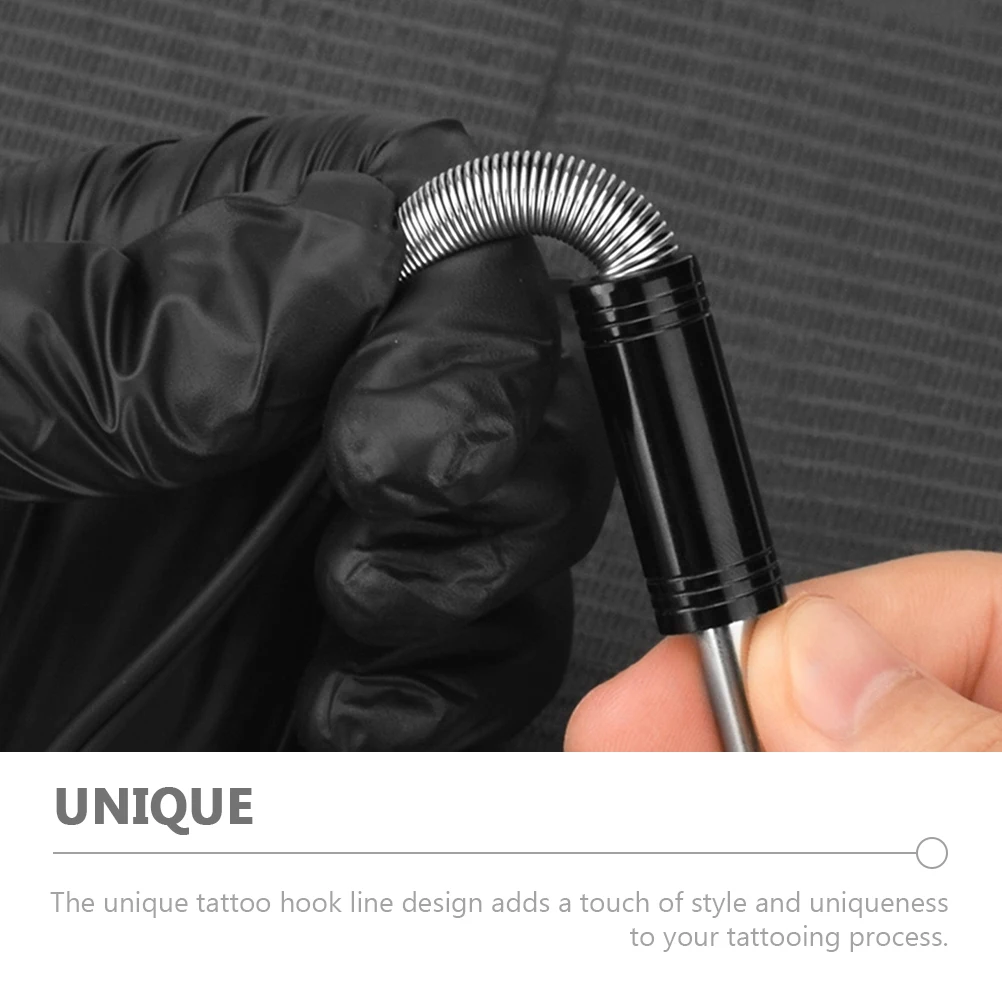 

1pc Silicone Steel Hook Line Thickened Dual-Core High Flexibility Bendable Clip Cord For Tattoo Machine Tool Supply