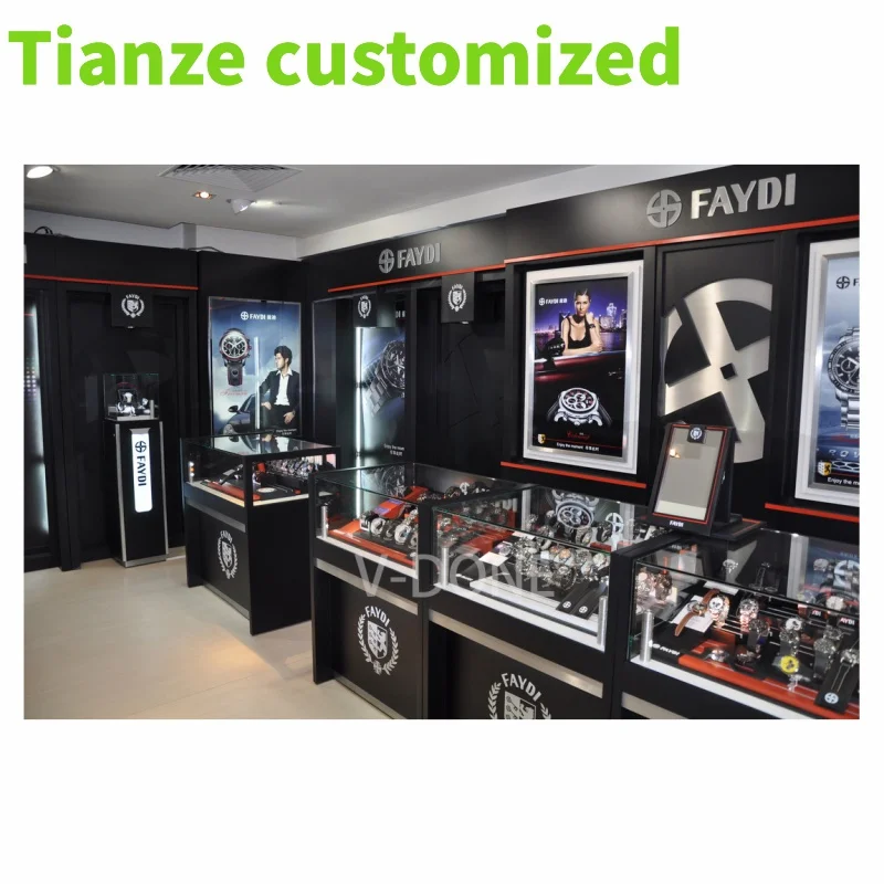 Custom-Guangzhou New Arrival Jewelry Display Cases Wooden Jewelery Shop Furniture Design