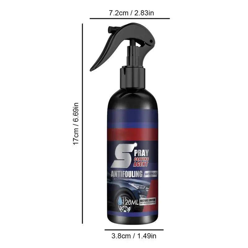 Car Ceramic Coating Spray 120ml Auto Nano Ceramic Coating Polishing Spraying Wax Car Paint Scratch Repair Remover