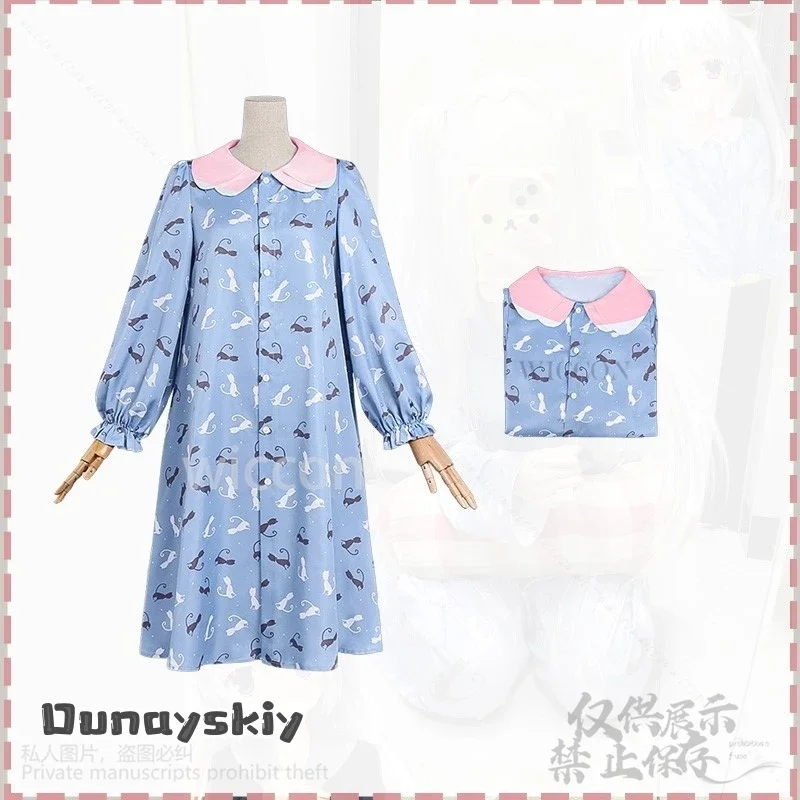 CosplayAnime Galgame SABBAT OF THE WITCH Cosplay Ayachi Nene Costume Summer Japanese Cartoon Sleep Dress Home Sleepshirt 코스프레