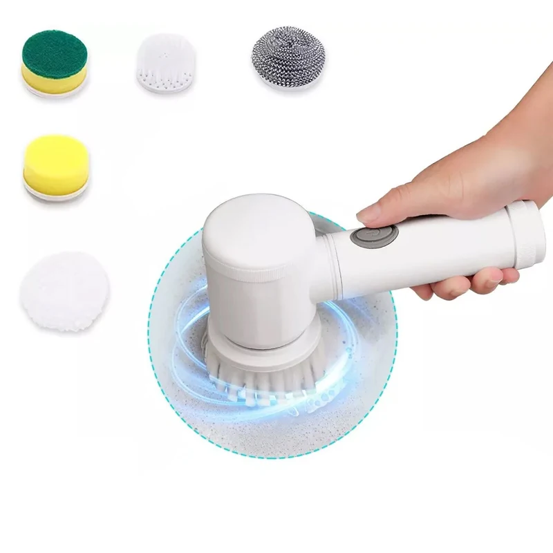 Electric Cleaning Brush Head Bathroom Wash Brush Multifunctional Kitchen Cleaning Tool for Adapter Replaceable Brush Head Tool