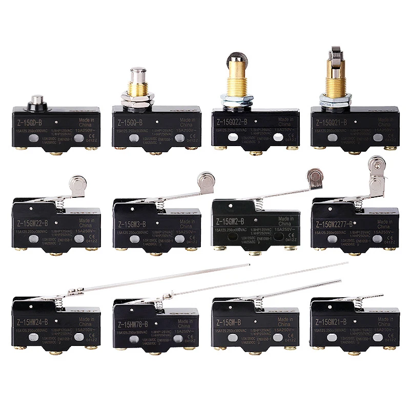 Micro Switch Z-15GW  Mini Limit Switch 15A 250VAC 1NC 1NO Roller Arc lever Snap Action Push Micro Switches Z-15GQ