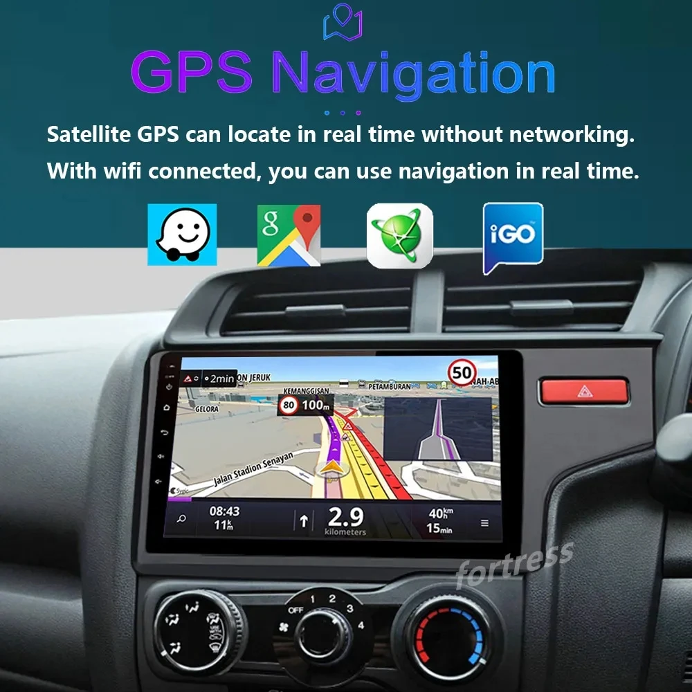 2din Navigation DVD WIFI Wireless CarPlay Android Auto Radio for HONDA FIT JAZZ 2014 2015 2020 4G Car Multimedia GPS autoradio