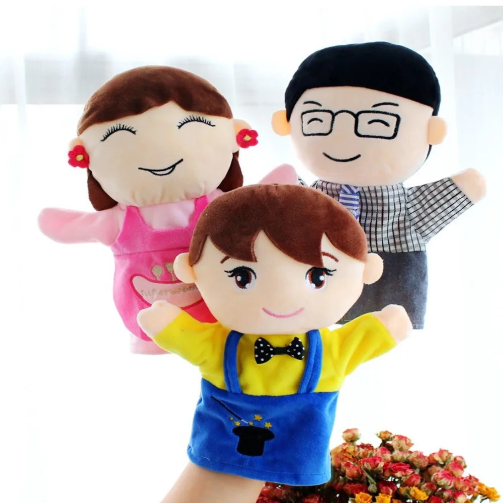 Hand Puppet Girls Cloth Doll Story Hand Puppet Family Finger Puppets Familys Members Storytelling Puppet Familys Hand Puppets