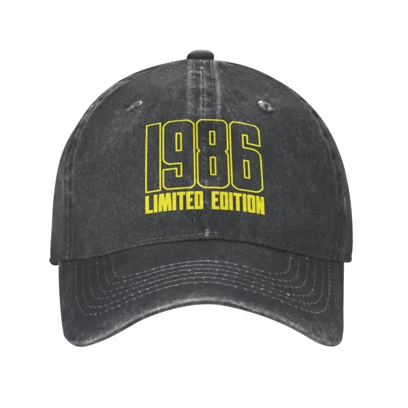 

Personalized Cotton 1986 Limited Edition Birthday Baseball Cap for Men Women Adjustable Dad Hat Streetwear