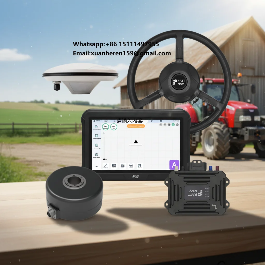 

RTK High-Precision GPS Tractor Navigation System Motor Agriculture Automatic Steering IP67 Waterproof 12V/24V Compatible 8mm
