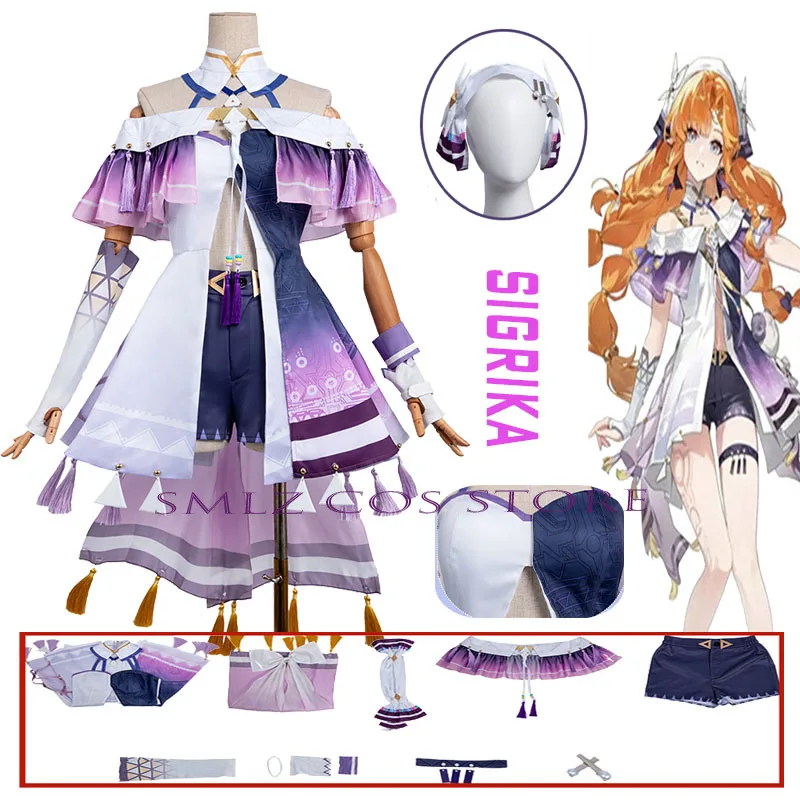 

Sigrika Cosplay Game Wuthering Waves SIGRIKA Cosplay Costume Dress Uniform Halloween Party Role Play Outfit for Women