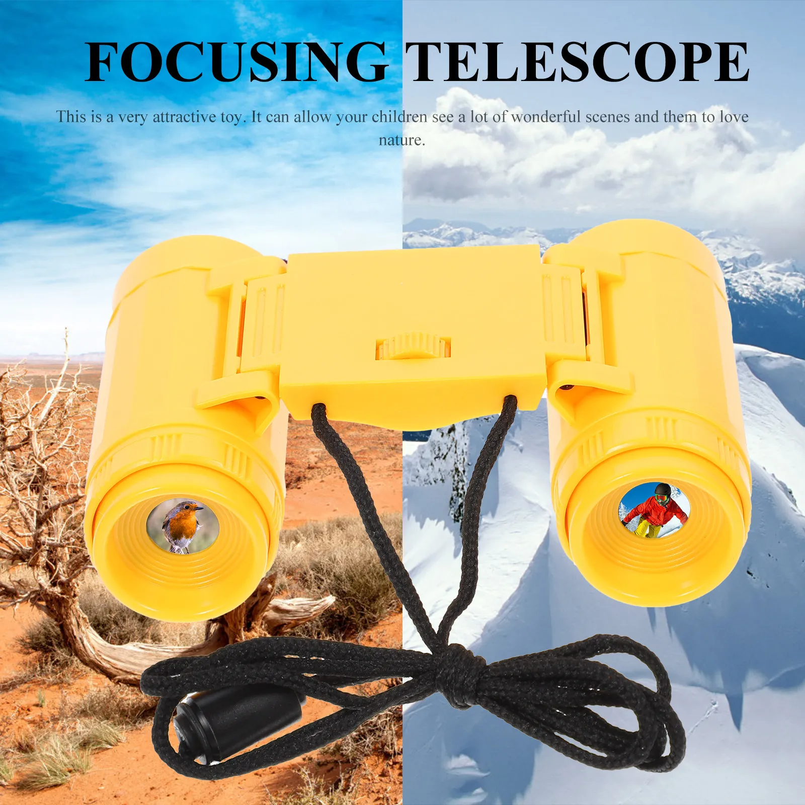 Kids Toys Yellow - Creative Yellow Children Binoculars Telescope Outdoor