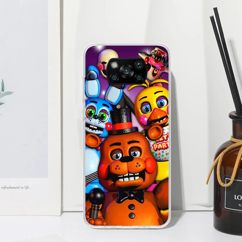 Five-Nights-At-Freddys Phone Case For Xiaomi Poco X6 X5 X4 X3 Nfc F6 F5 Pro F4 Gt F3 F2 F1 M5S M4 M3 Art Fundas Back Cover