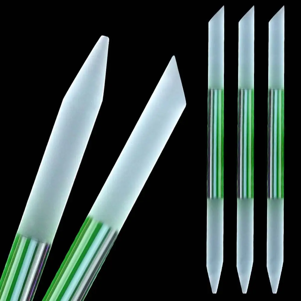 Nail Polishing Non-slip Gradient color Nail Art Tools Double Sided Nail File Glass Cuticle Pusher Cuticle Remover Pedicure Tool