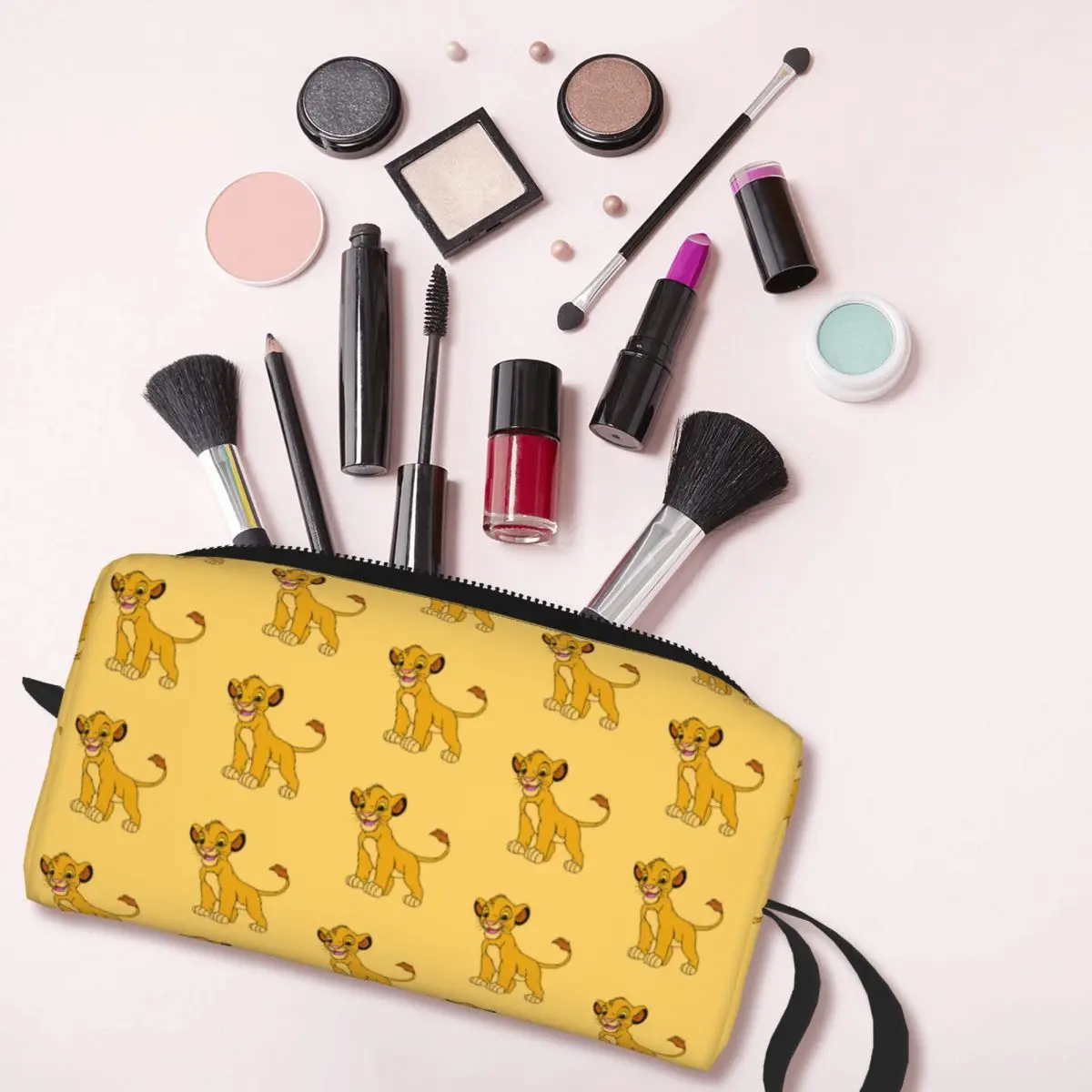 Custom Travel Simba Nala The Lion King Toiletry Bag Portable Pumbaa Cosmetic Makeup Organizer Women Beauty Storage Dopp Kit Case