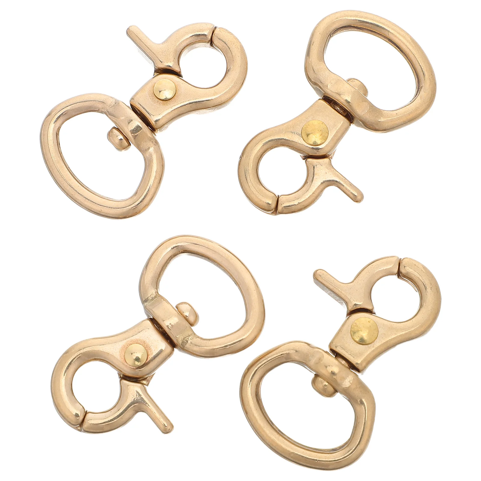 

4 шт. поворотные карабины из латуни для изготовления украшений, сумок, поделок, быстросъемные застежки для шнурков, для использования на улице, для собак