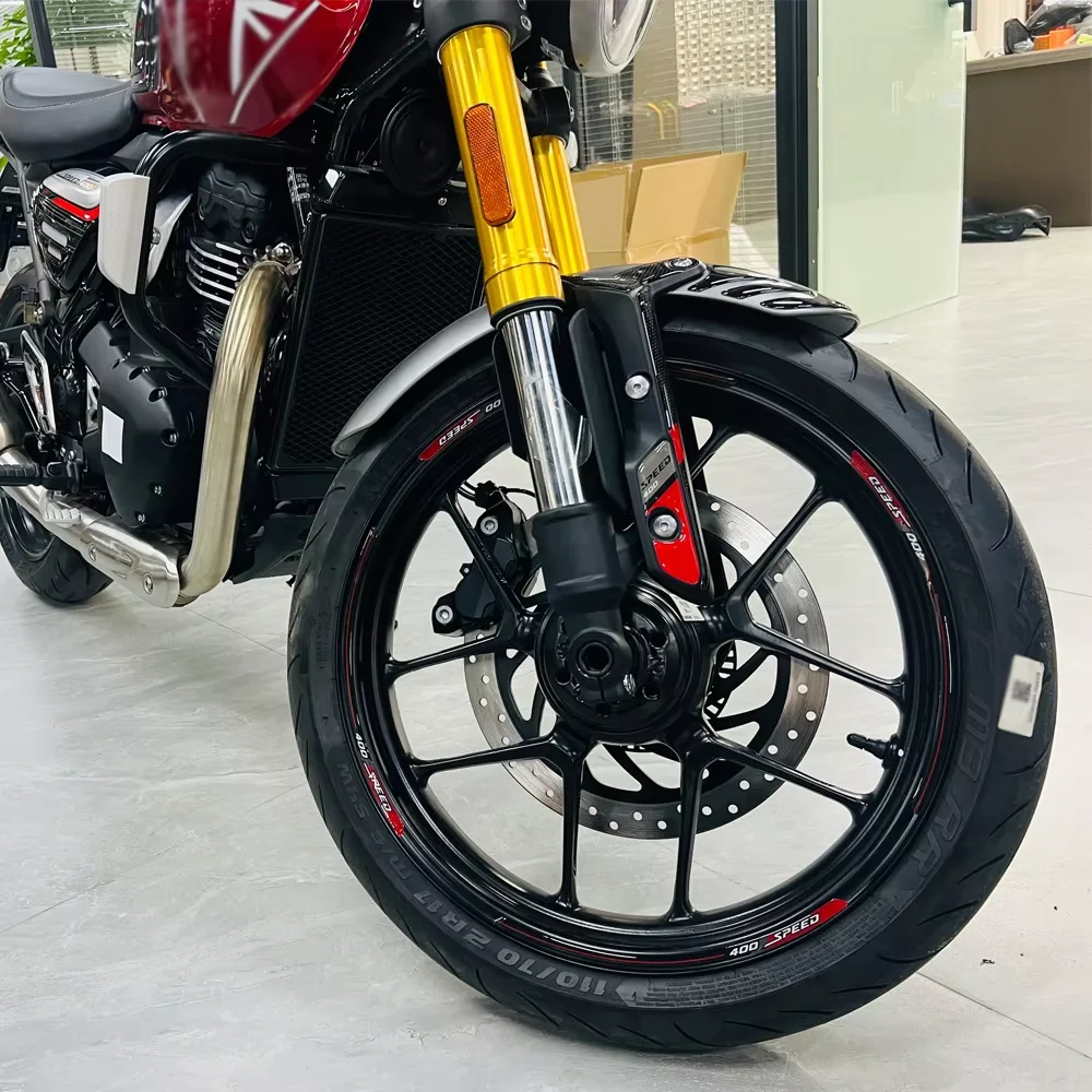 Motorcycle For Triumph speed 400 Protector Tank Pad Side Grips Gas Fuel Oil Kit Knee Fairing Fender Wheels Stickers Decals 2024