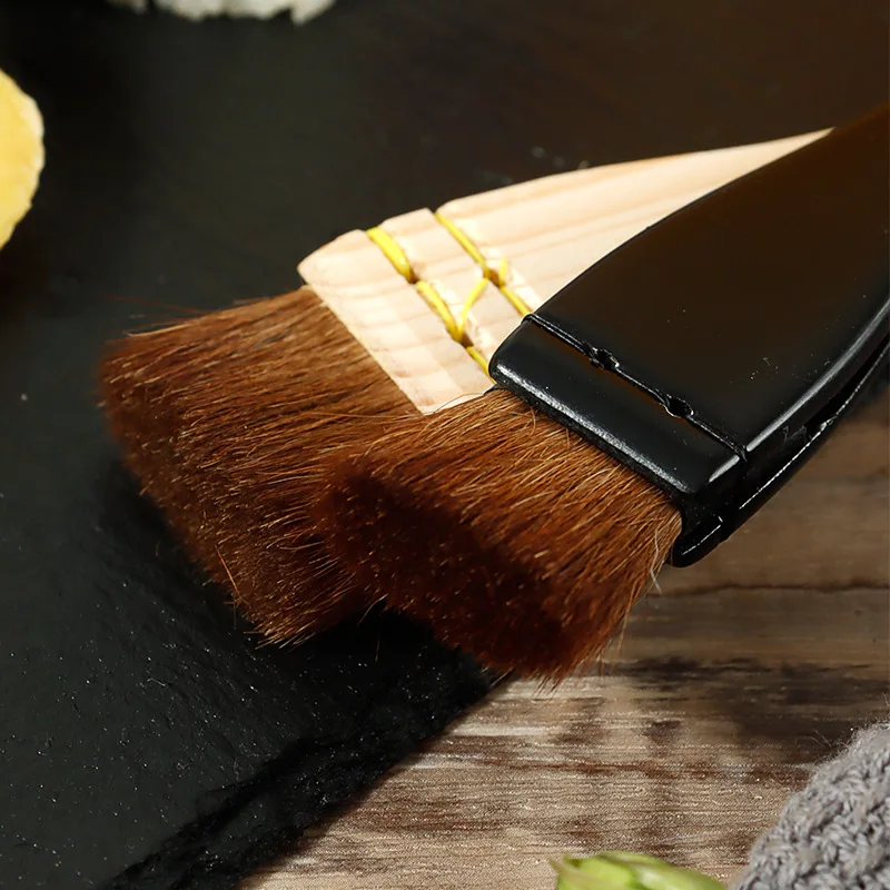 Japanese imported sushi brush, horsehair brush, thin handle, wooden handmade Edo board, front soy sauce, commercial paint