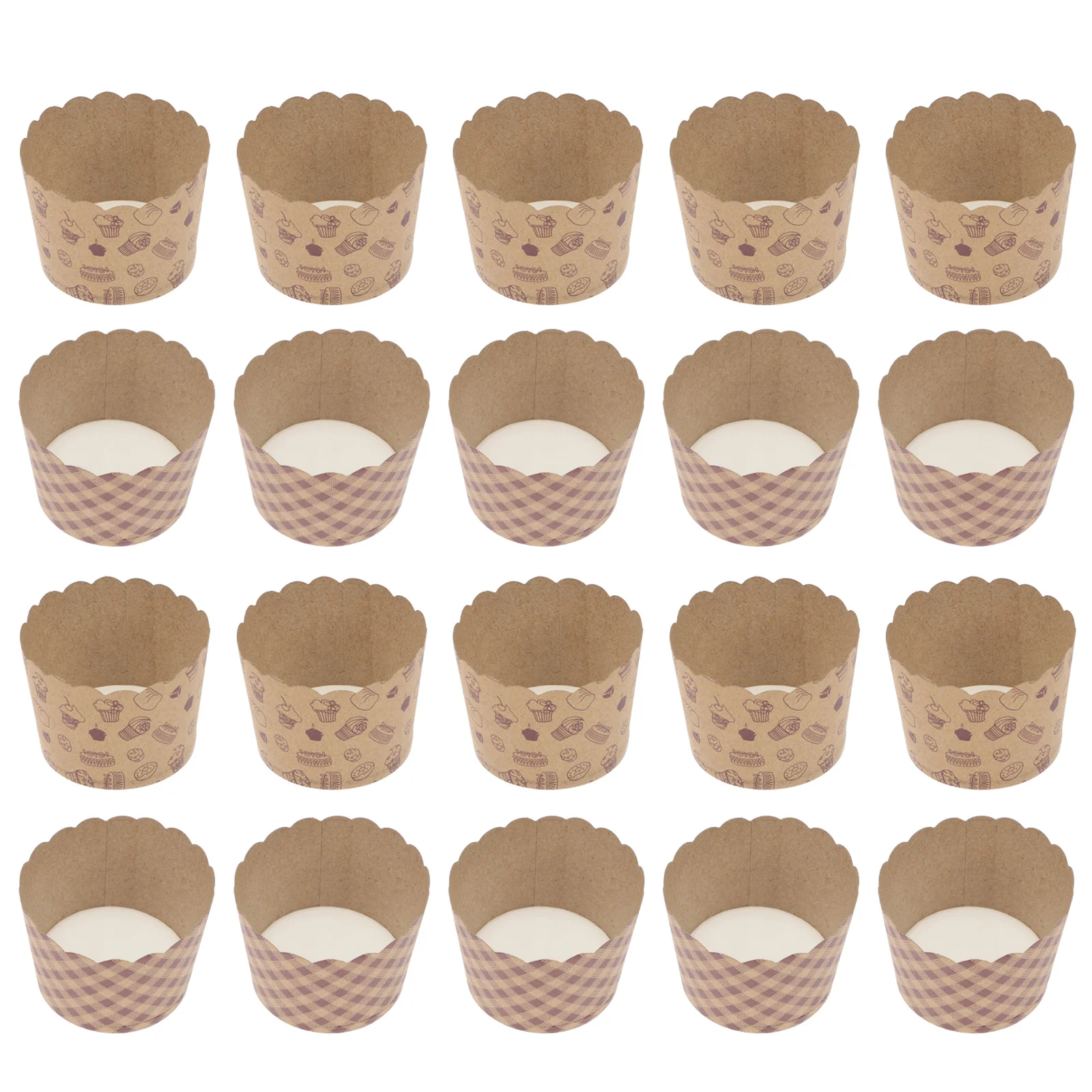 

100 PCS Cake Cups Muffin Paper Wedding Decor Baking Kraft Liners Cupcake Holders Baby Mini Muffins