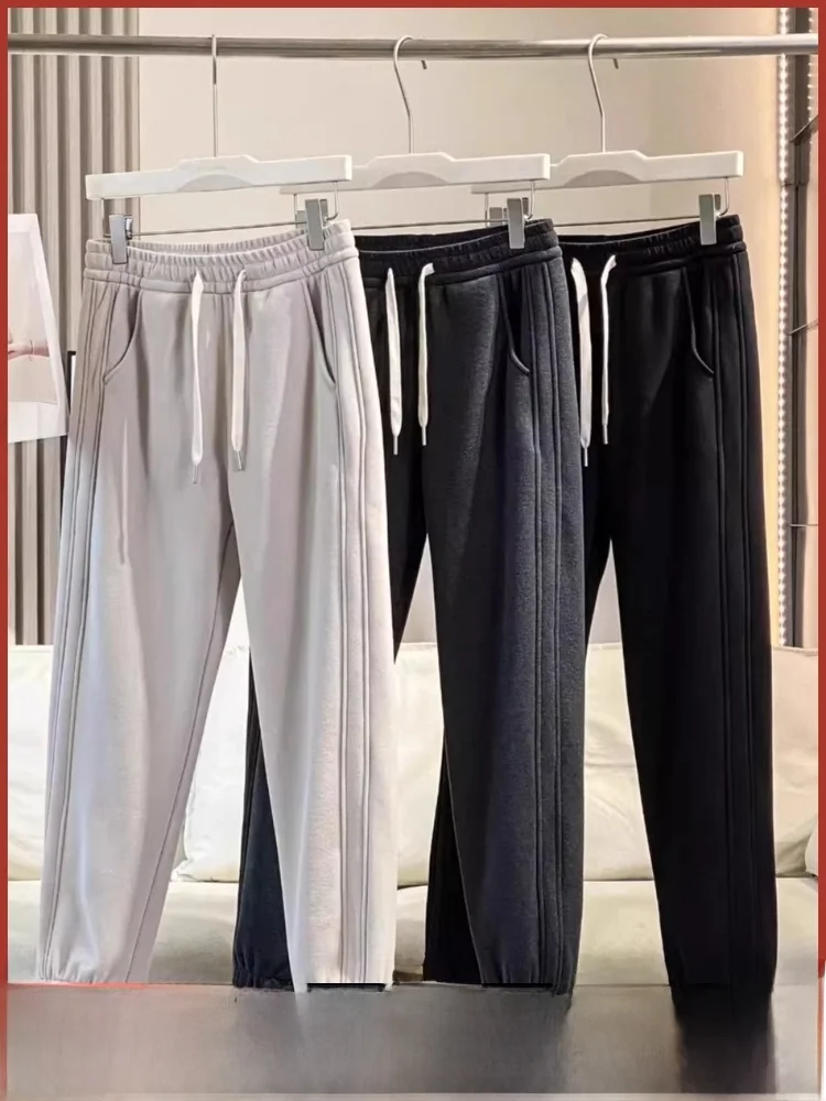 

Мужские зимние широкие брюки Thiened Fce, брюки Harlan, повседневные свободные брюки, удобная смесь хлопка и полиэстера, теплая