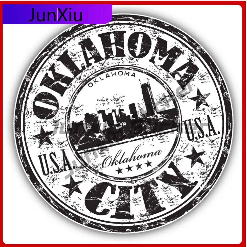 

Oklahoma Usa Creative Sticker Stamp Car Decal Bumper Stickers Cute Style Bumper Use For Laptop Surface Automotive Decor Sun P