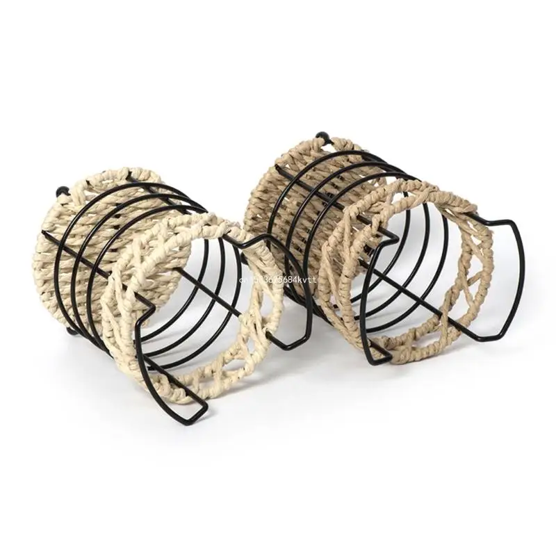 Hand Woven Pencil Holder Metal Pen Holder Space Saving Pen Organiser Remote Control Holder for Office Desk Decorations Dropship