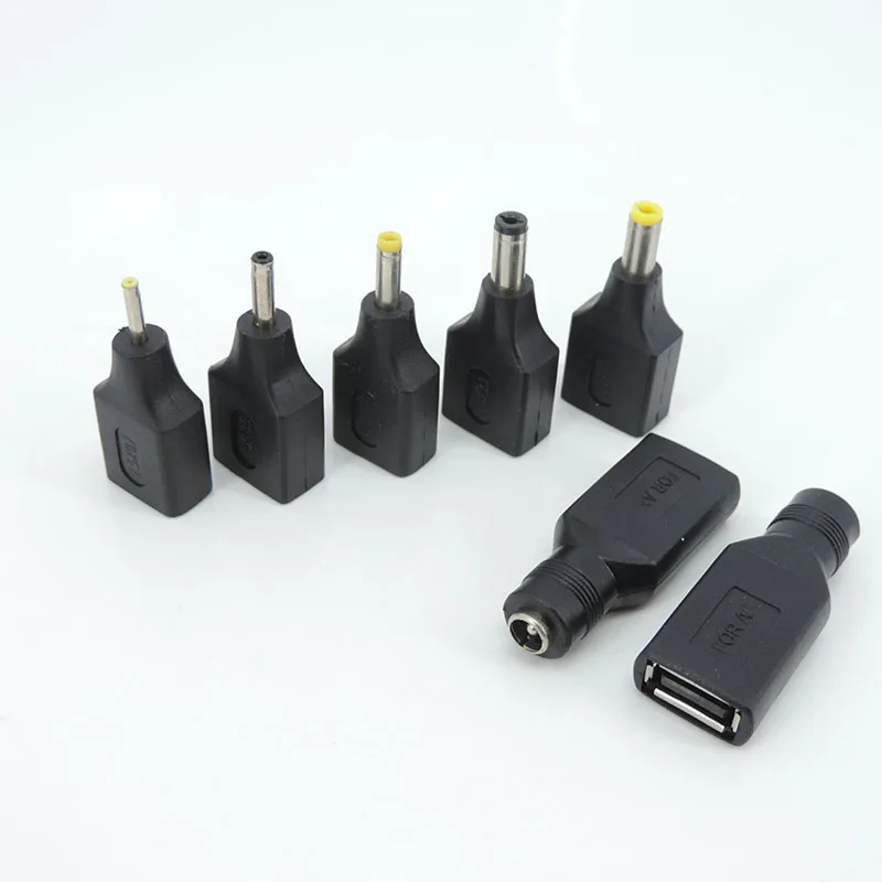 usb type A female to DC male 2.5x0.7 3.5x1.35 4.0x1.7 5.5x2.1 5.5x2.5 male 5.5x2.1 jack female power adapter connector converter