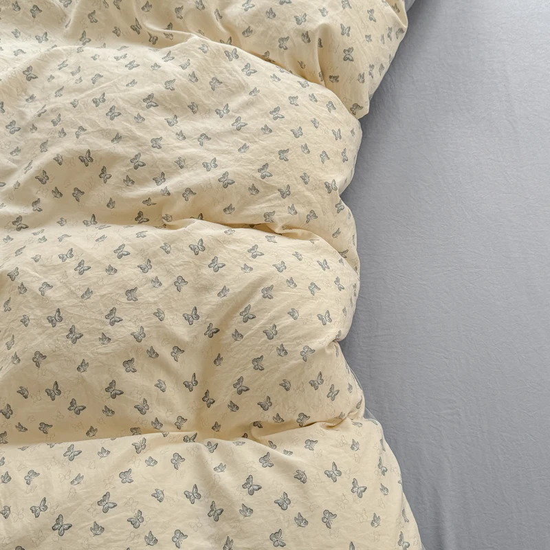 

Butterfly Bedding Sets Ins Princess Duvet Cover Pillowcase Twin Queen Full Size No Filling Flat/Fitted Sheet Set Home Decor