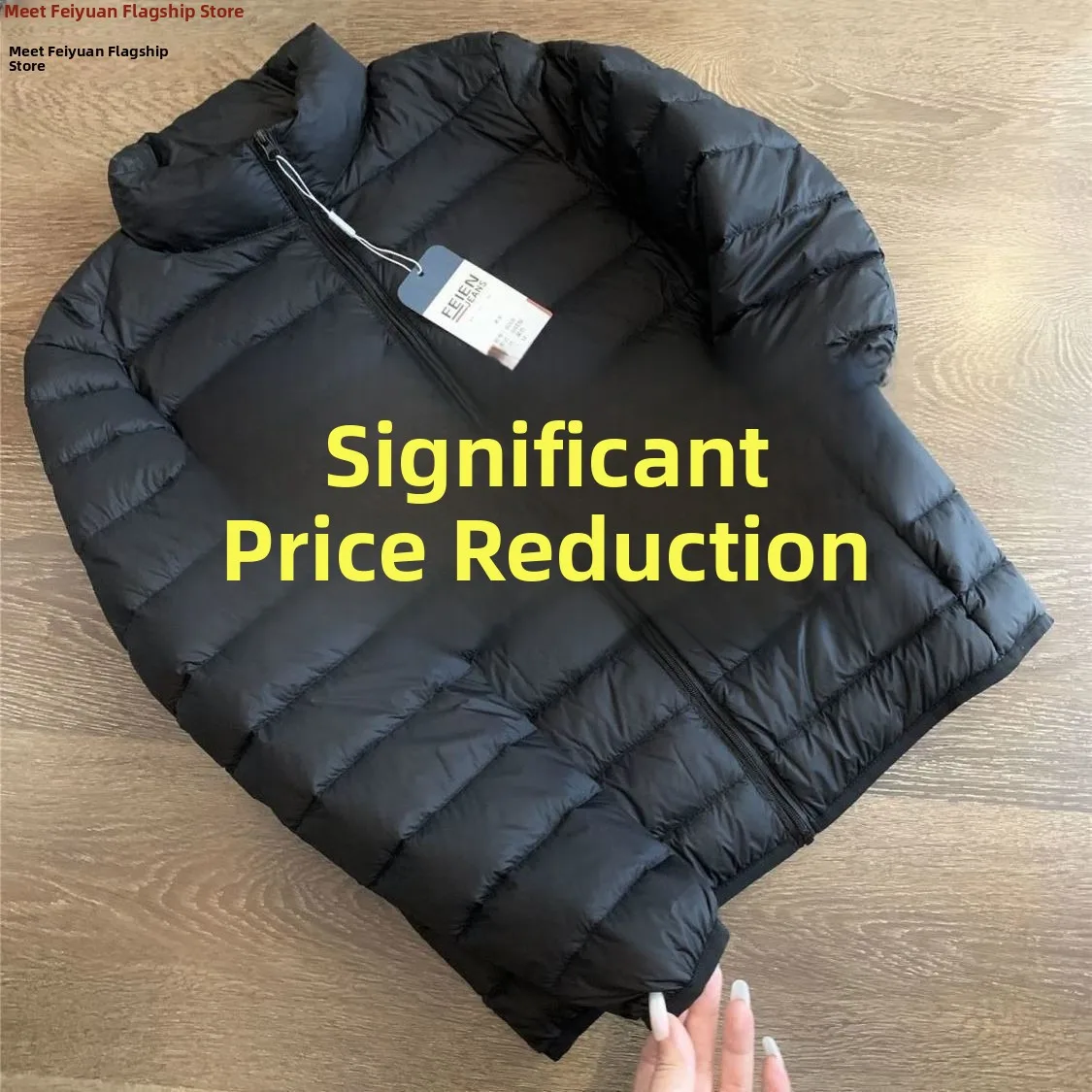 Ultra-Light 90 down Cotton Men's Jacket Stand Collar Warmth Lightweight Fashionable Fit Style Regular Length Autumn Season