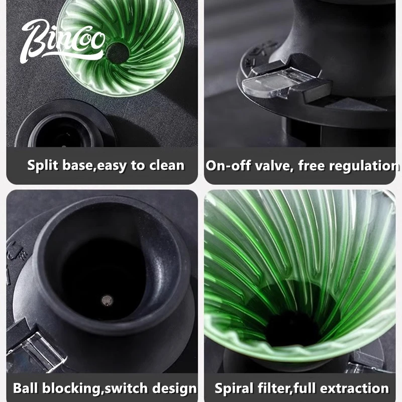 Pour-over Coffee Filter Cup Glass Drip-type Hand-brewed Coffee Maker Pot Vshaped Drip Filter Paper Specialized Barista Accessory