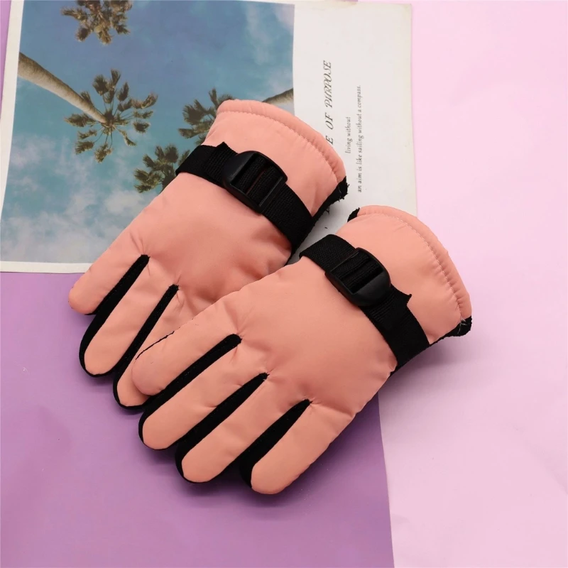 Winter Snow Mittens for Children Kids Waterproof Ski Gloves Thermal Gloves for Outdoor Sports Cycling Skiing Riding