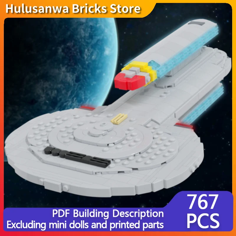 

Military Light Space Cruiser Model MOC Building Bricks War Equipment Modular Technology Gifts Holiday Assemble Children Toy Suit