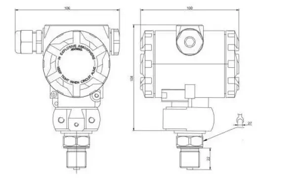 

2026/Pressure Transmitter Hammer Type 316LStainless Steel Digital Display High Temperature Resistant Intelligent High Precision