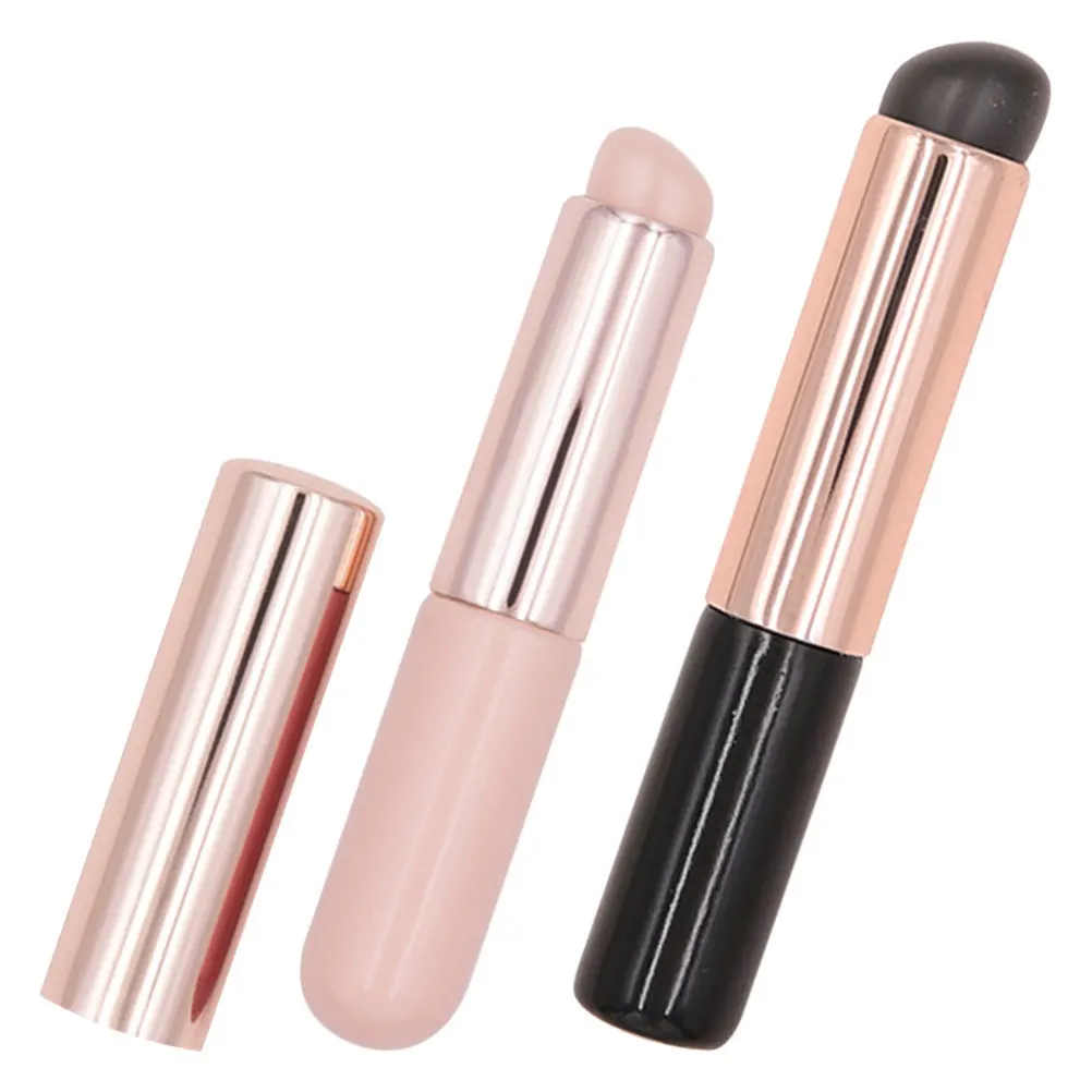 

2pcs Art Silicone Powder Applicator Bright Color Fine Tip Durable Soft Brush Applicator Small Brush For Nail Art Supplies