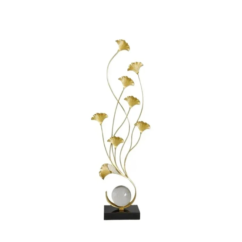 Living room entrance entrance all-copper ornament modern light luxury new Chinese home decoration housewarming