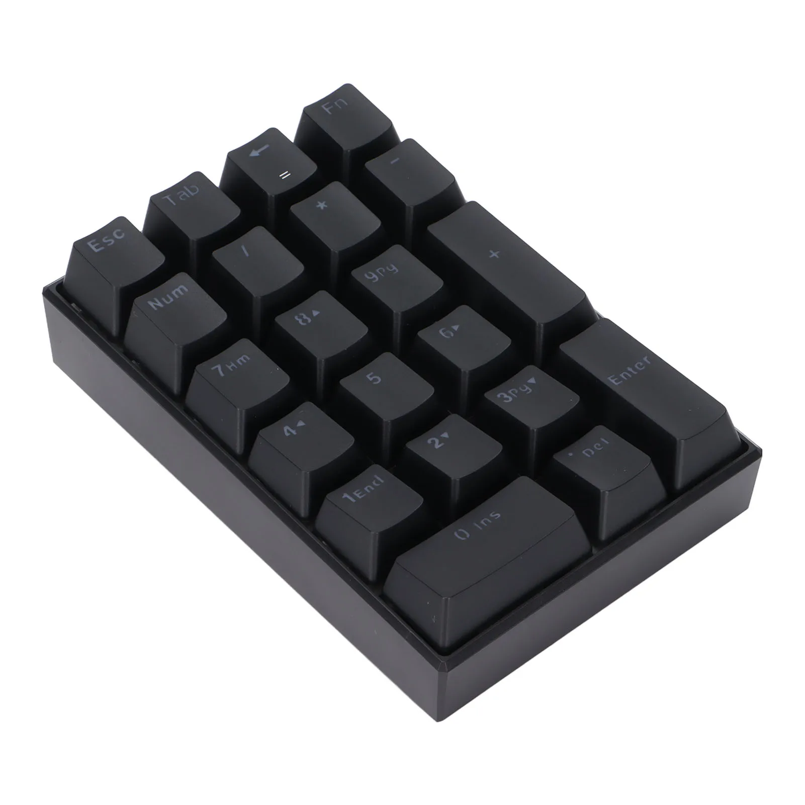 Wired Keyboard Stepped Keycap Fadeless Durable Backlit 21 Keys LED Mechanical KeyboardRed Shaft 21 key mini number