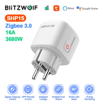 BlitzWolf BW-SHP15 Zigbee3.0 16A 3680W Smart Plug Wireless Power Socket Outlet EU Plug APP Remote Control Multiple Timer Modes