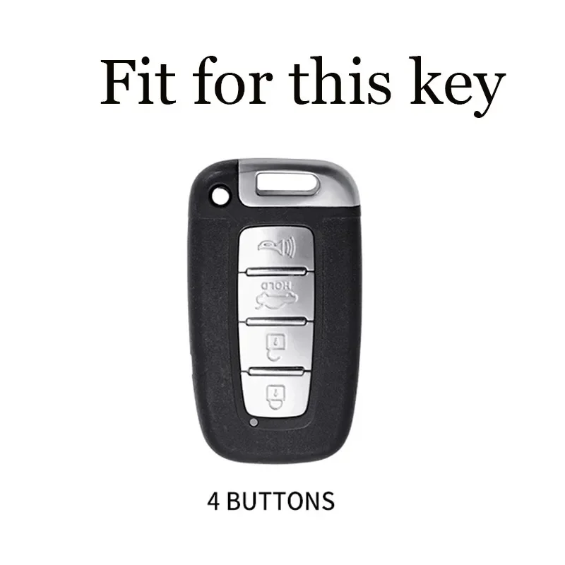 Smart Key Case Cover Fob 4 Button For Hyundai IX35 Elantra Sonata 8 9 For Kia Sportage K5 K2 Sorento Optima Forte 2011-2016