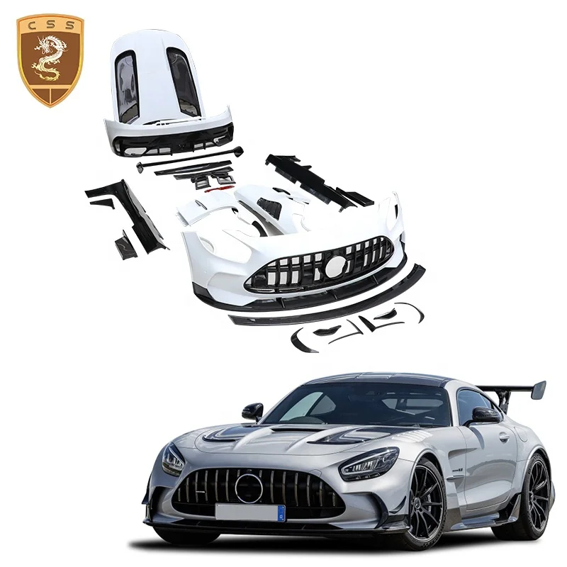 Black Series Style Carbon Fiber Body Kit for Mercedes Bens Amg Gt Gtr Bumpers Side Fender Rear Wing Engine Hood