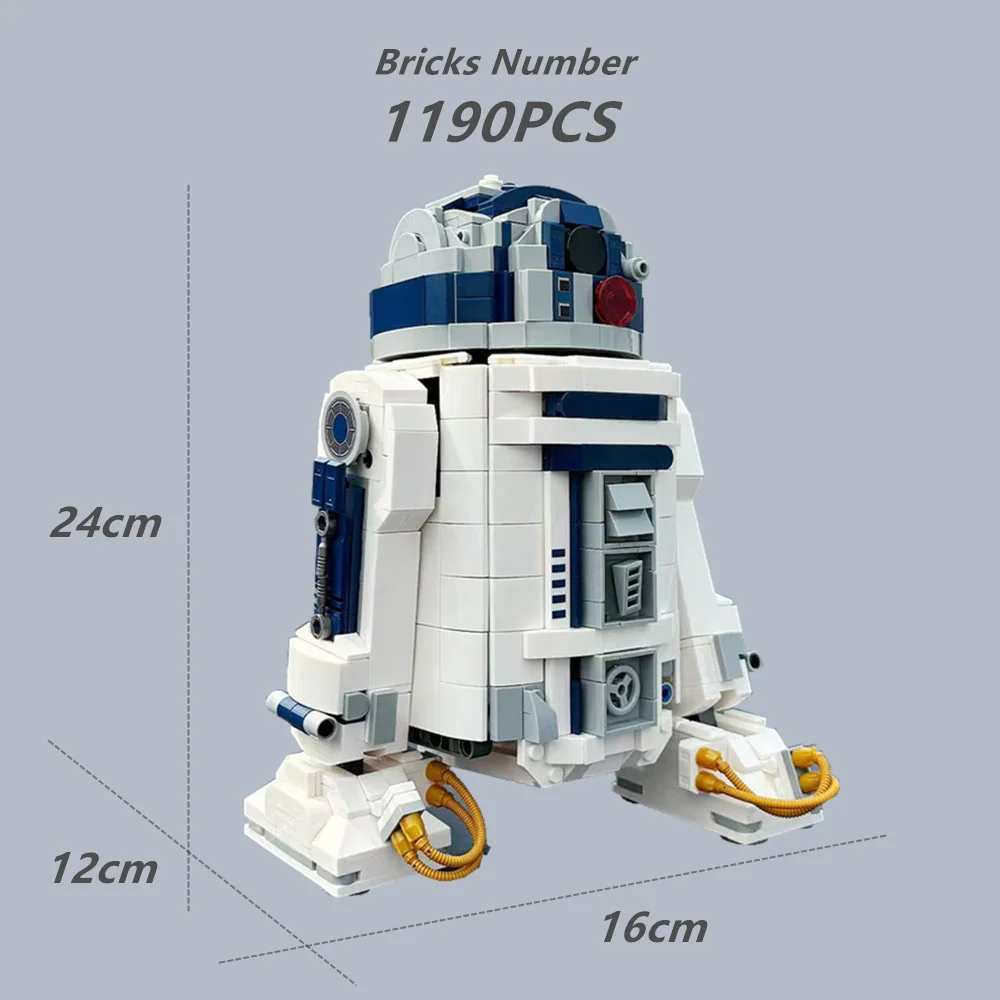 1190PCS Miniso Disney Galaxy SPACE Schlacht Roboter MOC R2D2-Droid Modell Bausteine Ziegel DIY Spielzeug Geschenk Set