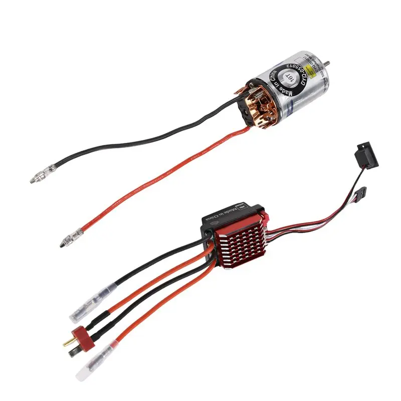 A63T-550 16T Waterproof Brushed Motor 320A High Voltage ESC T Plug Set For 1/10 RC Crawler SCX10 D90 Traxxas Axial Tamiya