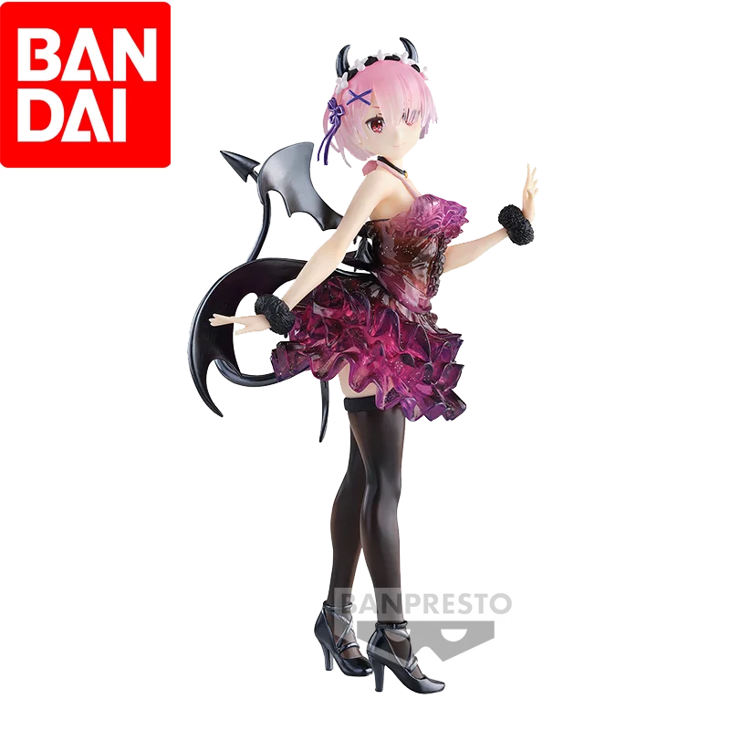 

Official BANDAI Re:Zero Demon Ram Figure, PVC Material, 1/7 Scale 22cm, Demon Horns + Maid Outfit, Exquisite Details