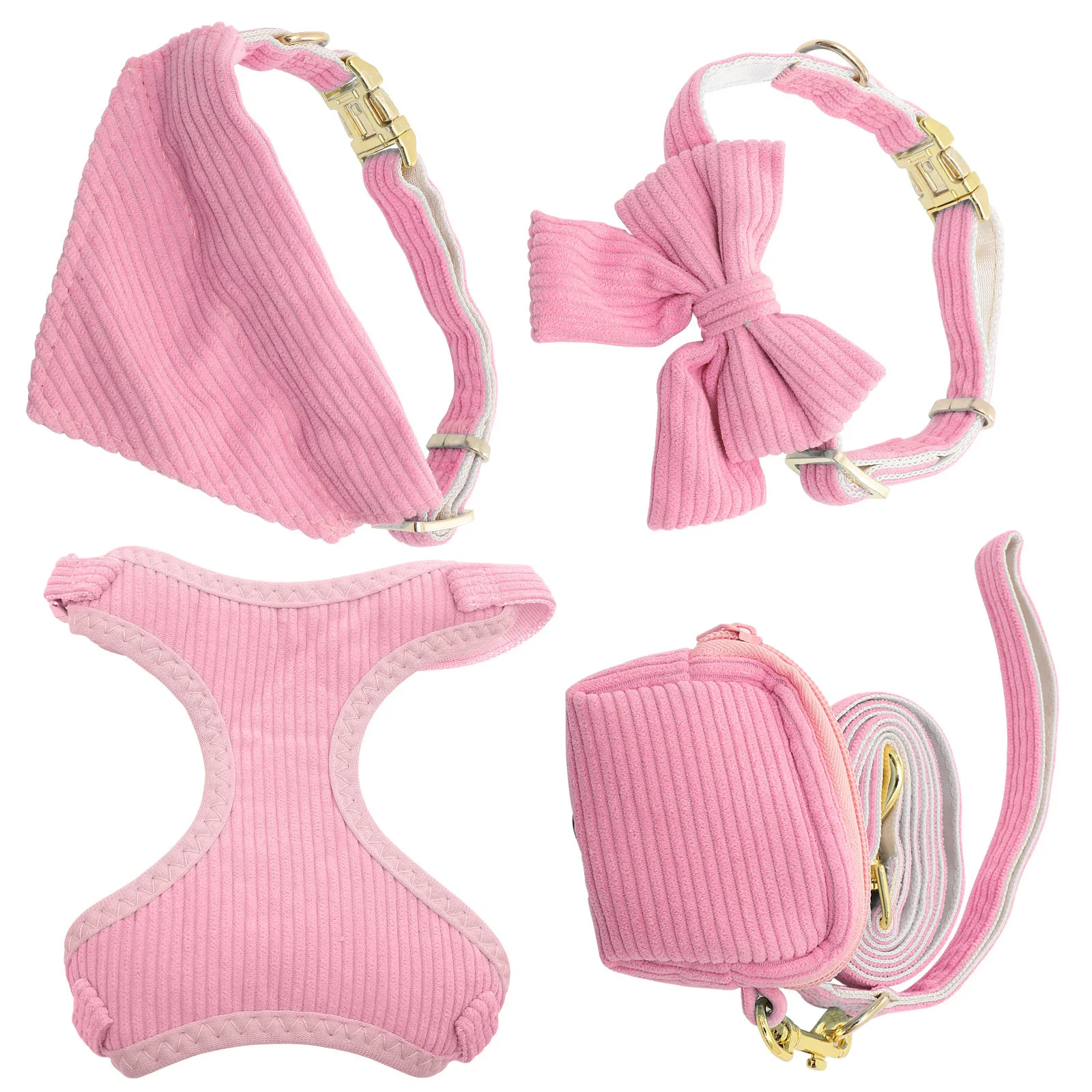 1 set 1 Set Dog Harness Pet Vest For Medium Large Dogs Wear-Resistant Outdoor Walking Training Puppy Leash Harness Kit Pet Dog