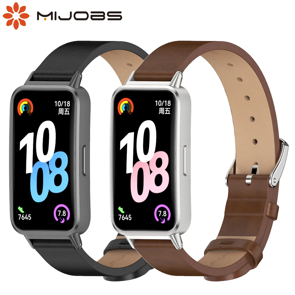 Leather Wrist Strap For Huawei Band 11 Pro / 11 / 10 / 9 / 8 Bracelet Smart Watch Global Version Wristband Belt