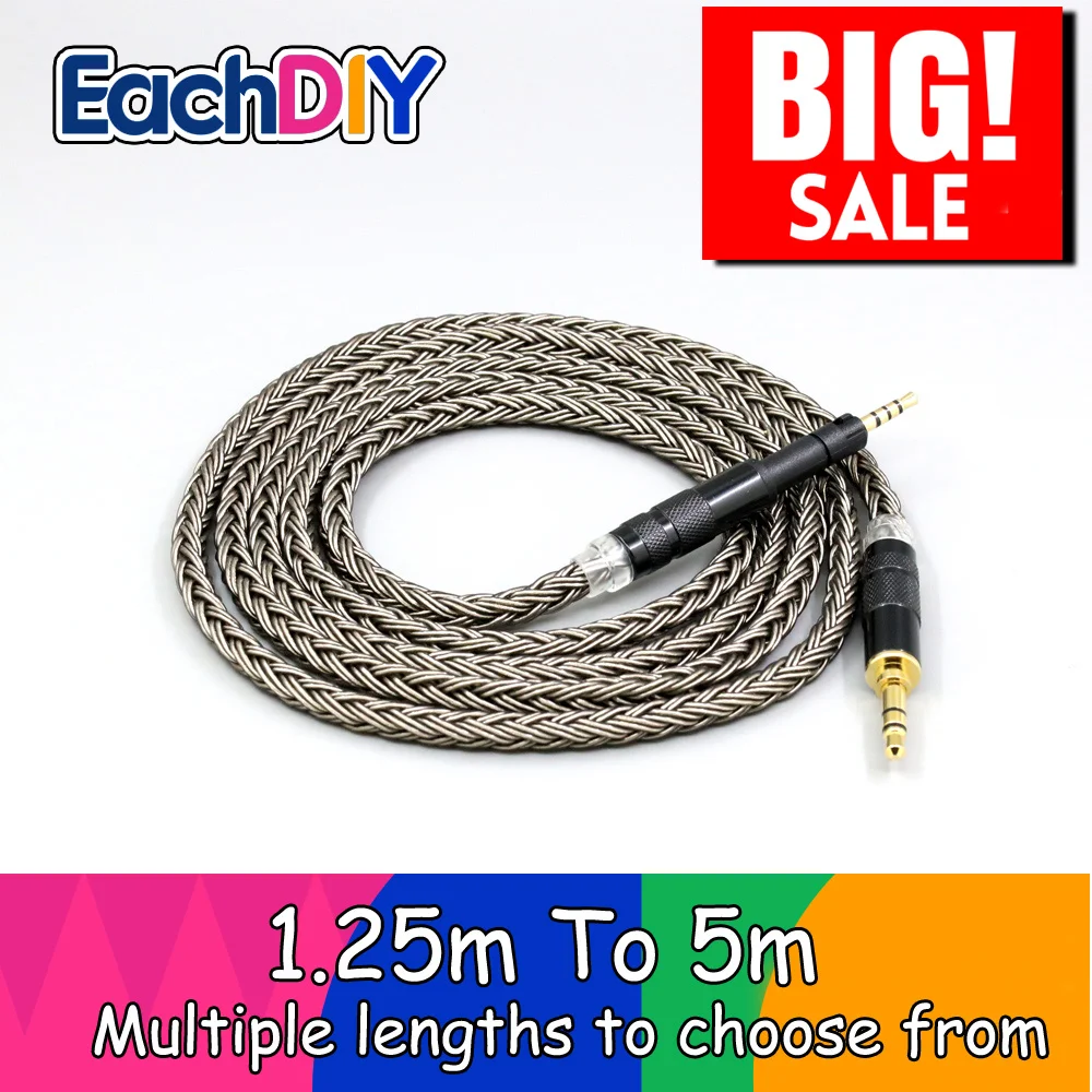 

16 Core Grey Silver plated Earphone Cable For Neumann ndh 20 30 ndh-20 ndh-30 NDH20 NDH30 headphone LN009035