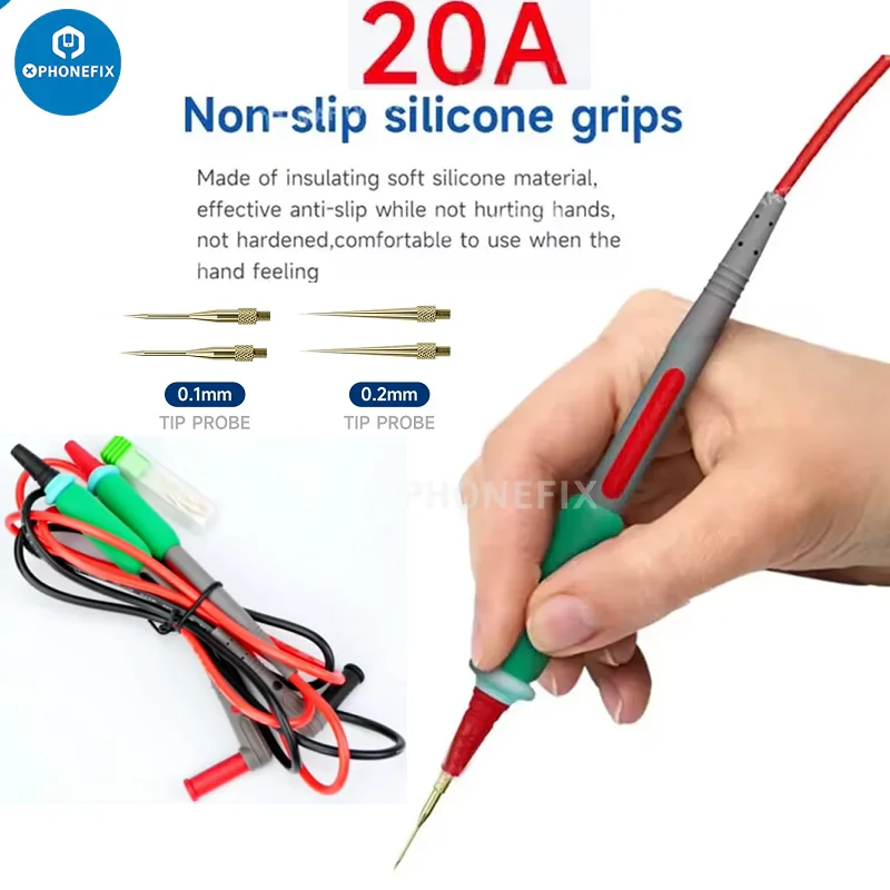 XZZ P2 Test Pen 20A 1000V Universal Probe Test Leads Pin Multimeter Pen for Short Circuit Motherboard Chip Component Measuring