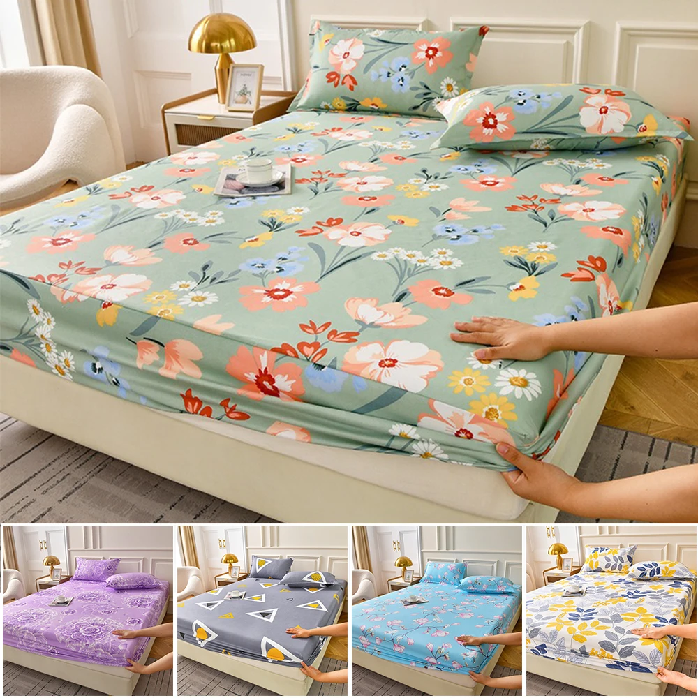 Plant and Flower Bed Sheet Single Piece Aloe Vera Cotton Bed Cover Protective Dust Cover Sombreros De Bambú De Flores Vegetales