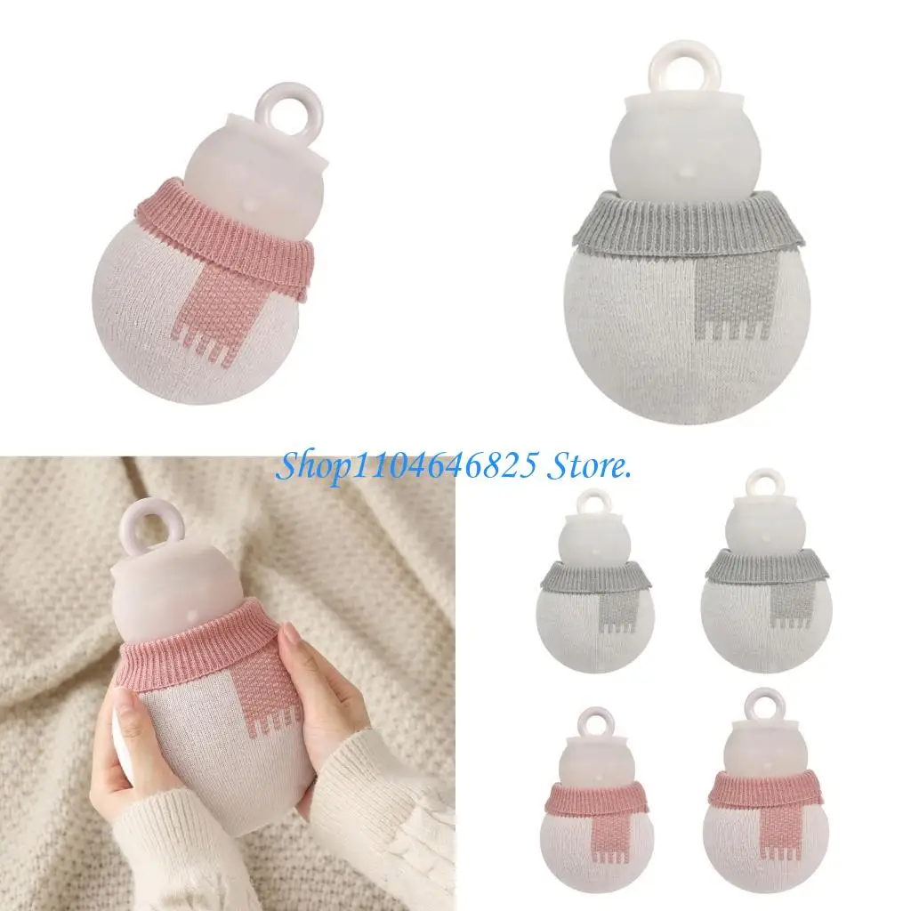 

Snowmans Theme Hot Water Bottle With Wide Mouths Easy Fill Silicone Hand Foot Warmers For Cold Weather Indoor Outdoor Use