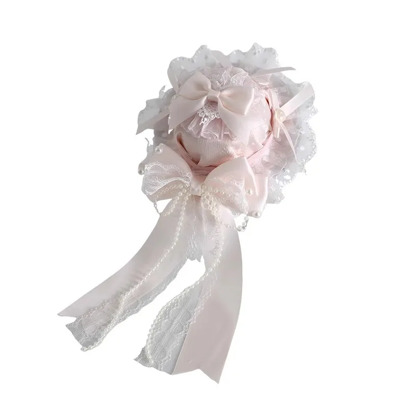 Original handgemachte rosa Schicksal Band Schleife kleine Hut Weihnachten Cosplay Stirnband KC Haarband bnt Motorhaube süße Mädchen Hand Ärmel