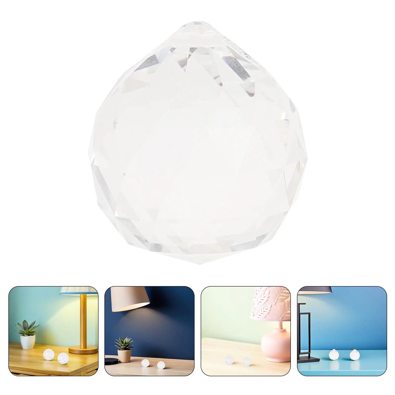 

30Pcs Crystal Prism Suncatcher Beads Transparent Glass Ornaments for Window Hanging Indoor Decor Birthday Wedding Mother's Day