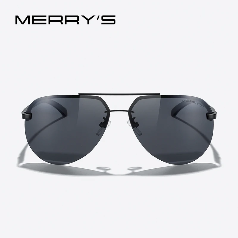 MERRYS DESIGN Classic Pilot Polarized Sunglasses For Men Women  Aluminum Alloy Rimless Frame UV400 Protection S8281N