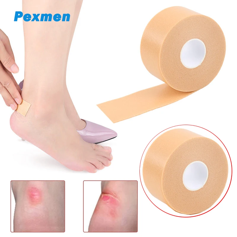 Pexmen 1/2Pcs Heel Protector Sticker Self-Adhesive Bandage Tape for Blisters Irritation and Chafing Corn Pedicure Sticker